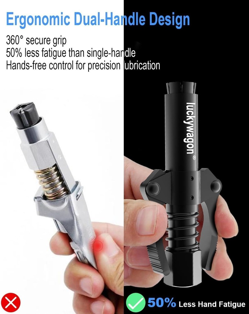 Grease Gun Coupler Black Leakproof - 1 PC