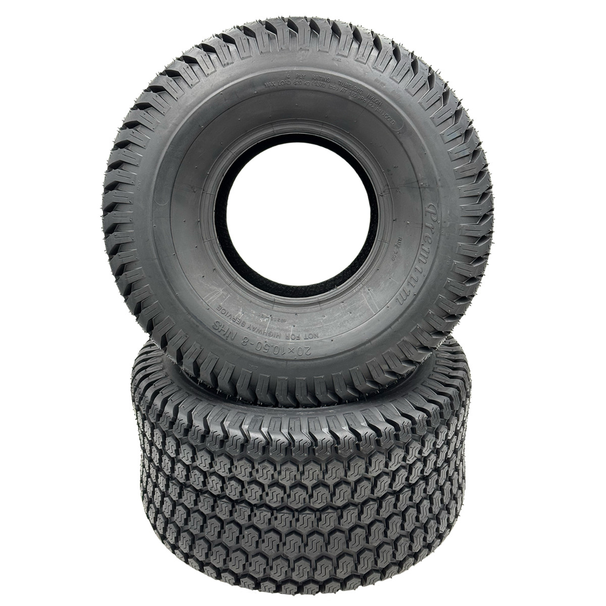 Set of 2 - 20x10.5-8 4Ply Super Turf Tire