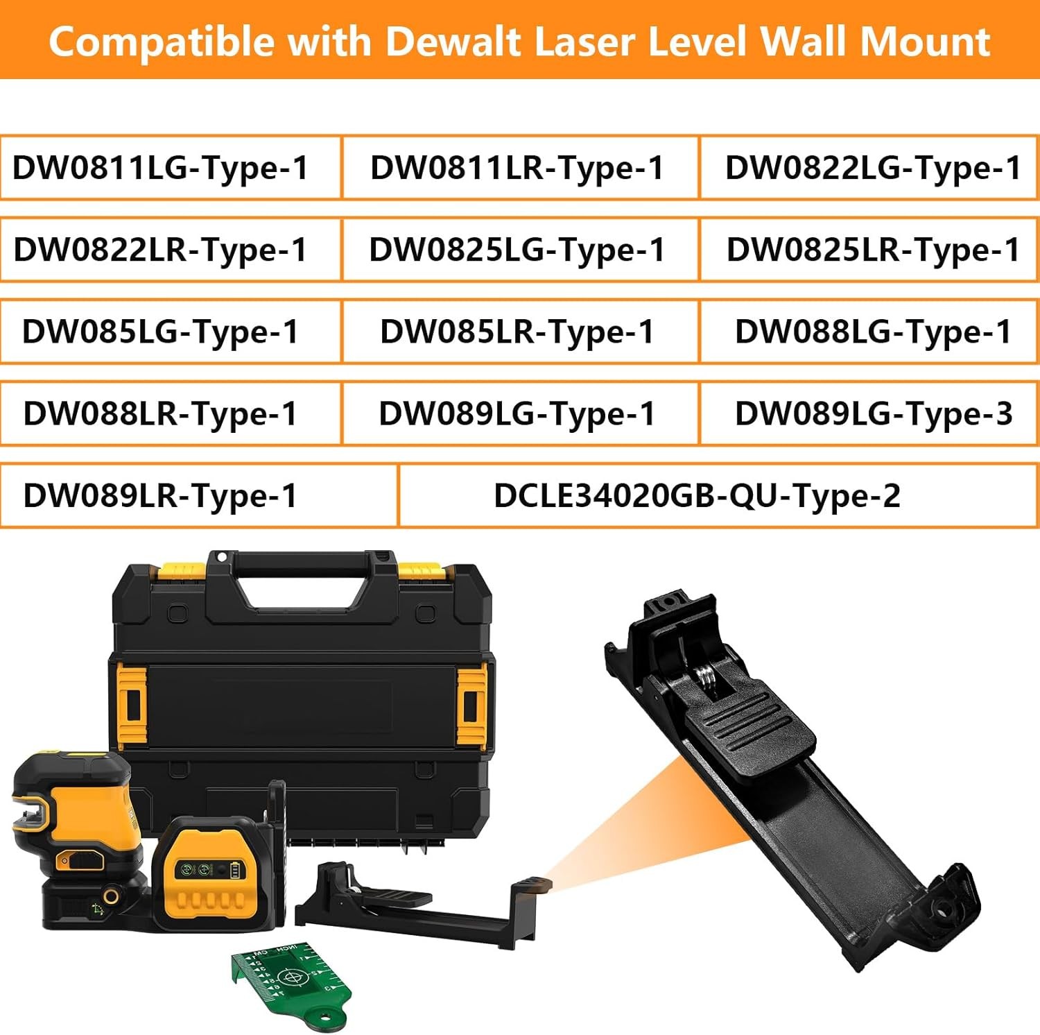 FOR DEWALT LASER LEVEL 1 PACK OF REPLACEMENT WALL MOUNTS - N425527 W