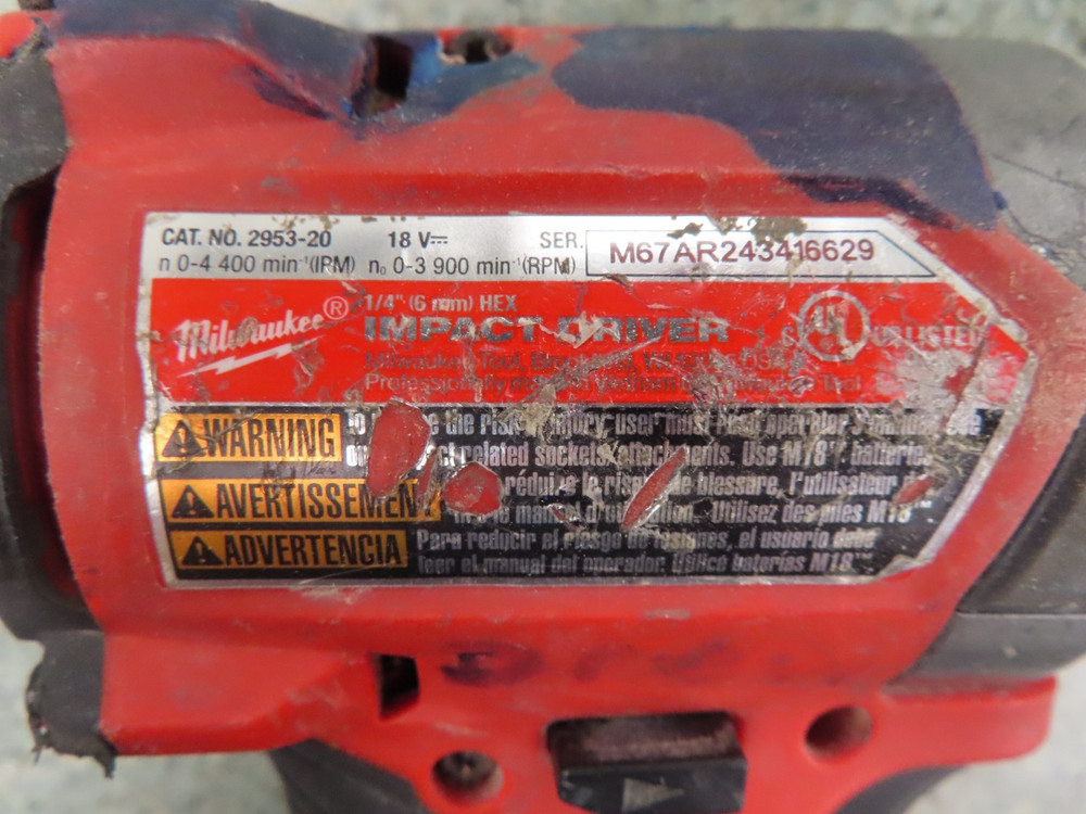 Milwaukee 3 Tool Combo Kit 2 Batteries USED
