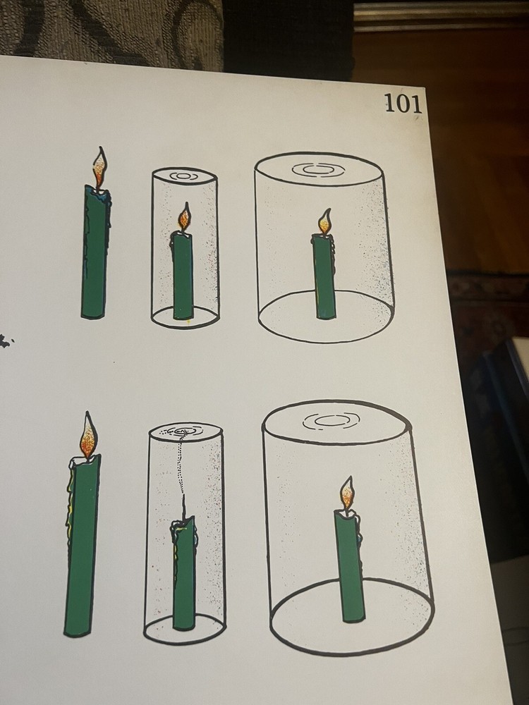 VINTAGE A.J. Nystrom Elementary science chart Fire 🔥 & Light chart 24” x18.5”