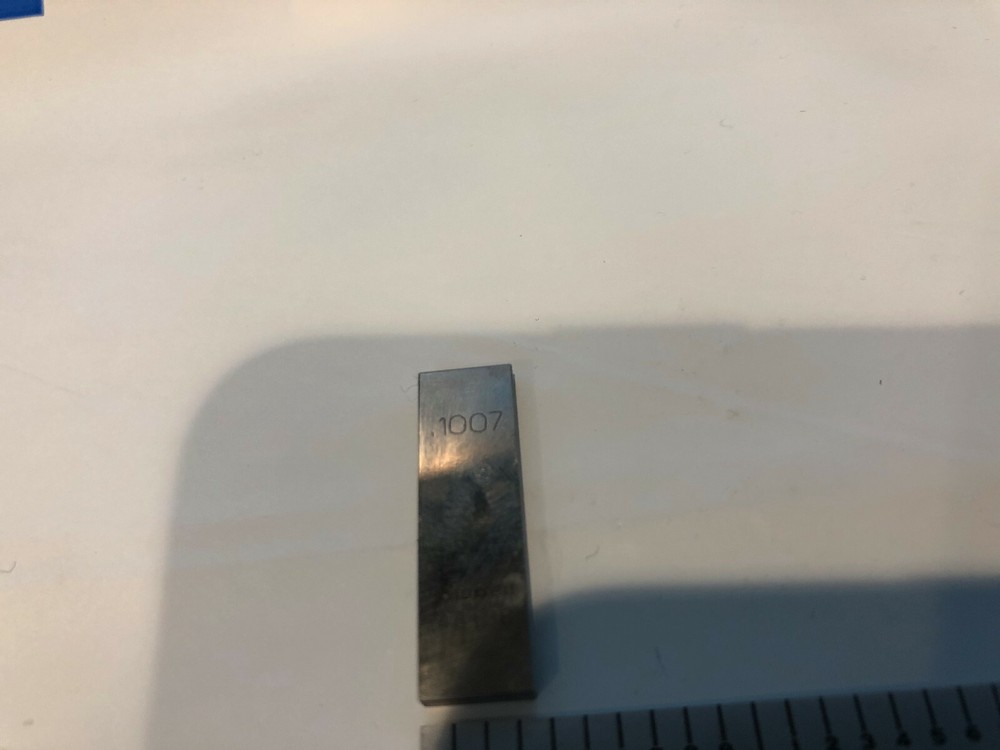 .1007" Starrett Rectangular Steel Gage Gauge Block.