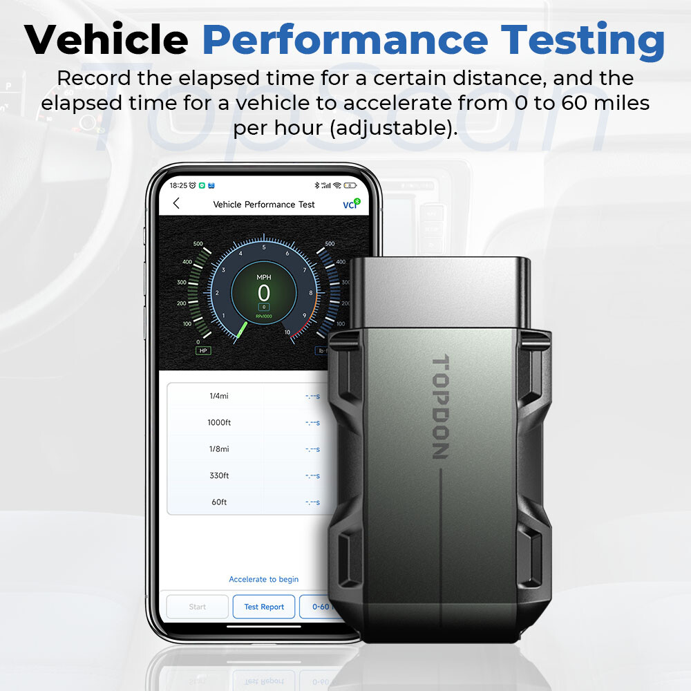 TOPDON Topscan OBD2 Scanner BT OBDII Full System Diagnostic Tool Active Test