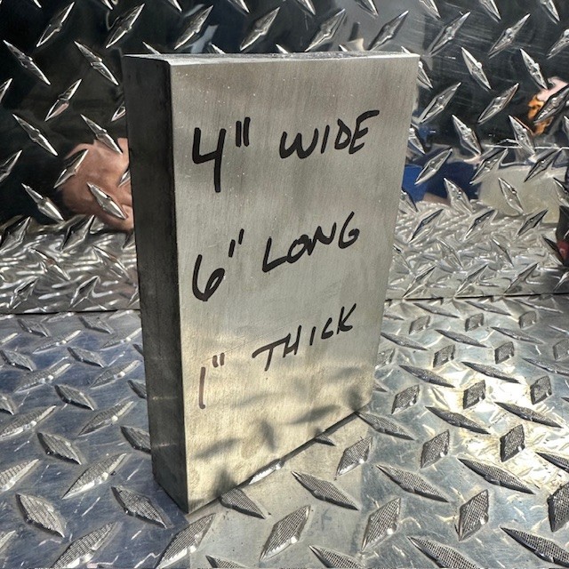 aluminum 1" X 4" X 6" long new 6061 solid plate flat bar stock block #2.5