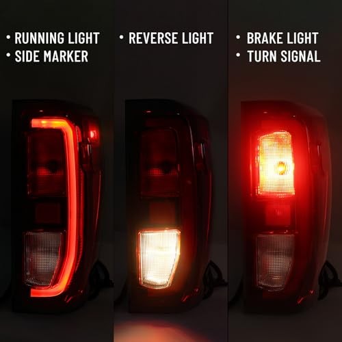 Tail Light Assembly Compatible with GMC Sierra Right/Passenger Halogen