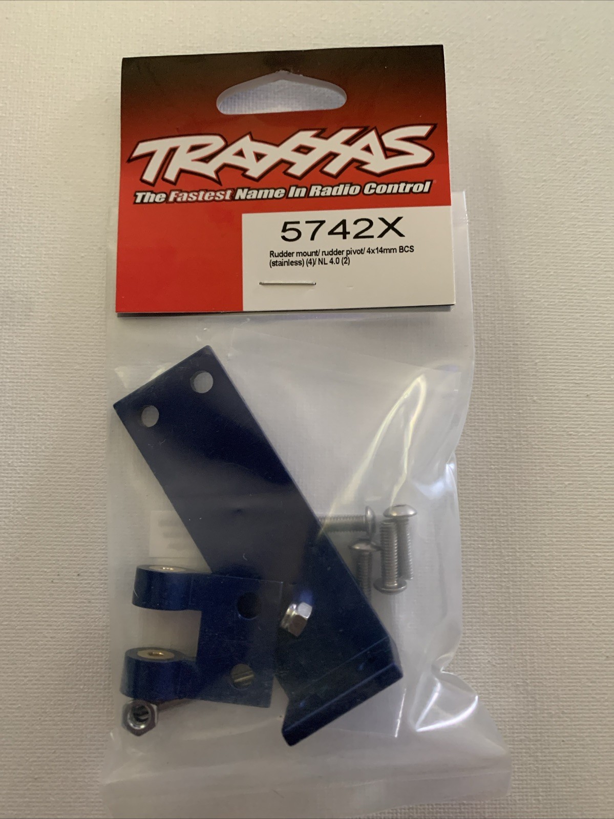 Traxxas Aluminum Rudder Mount & Pivot W/Mounting Screws 5742X NEW