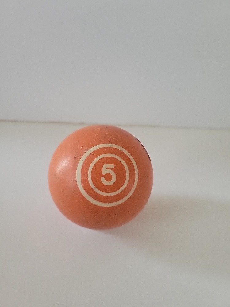 Vintage No. 5 Solid Orange Pool Ball Billiard 2" Replacement (L)