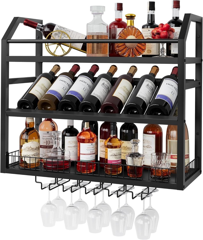 Wall Mount Wine Rack Wall Mounted Wine Bottle Rack Display & Storage Hanging