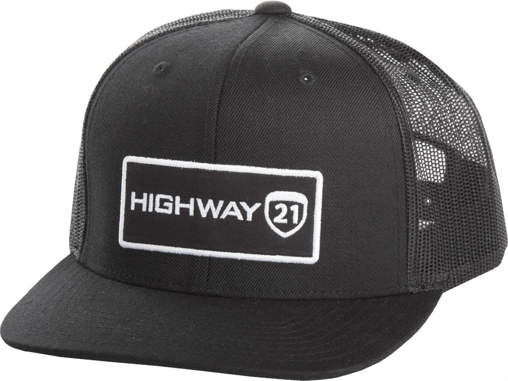 Highway 21 Logo Snapback Hat Black
