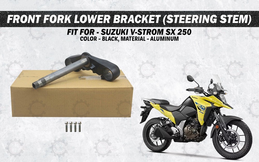 Bracket Front Fork Lower "Steering Stem Fit For Suzuki V-Strom SX 250"