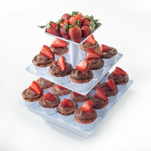 Chef Buddy 3-Tier Cupcake Dessert Stand White