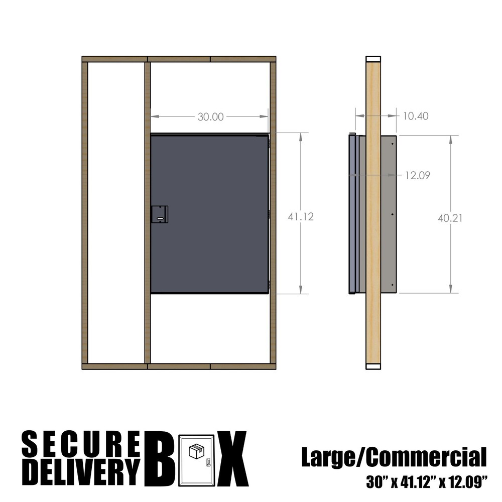 Secure Delivery Box - Large/ Commercial, Keep your Mail Safe Waterproof Package