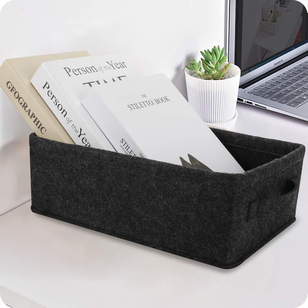 Short Storage Baskets Small Rectangle Basket Storage Bins Organizer for Candl...
