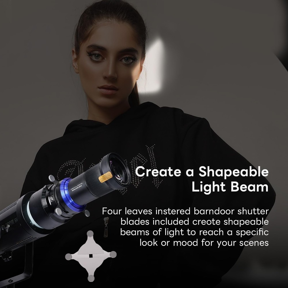 Bowens Mount Snoot Spotlight GOBO Projector- Compatible with Aputure Storm 40...
