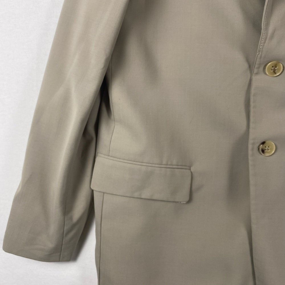 Zara Beige Blazer Womens Small Wool Blend 2 Button Work Office Classic Jacket