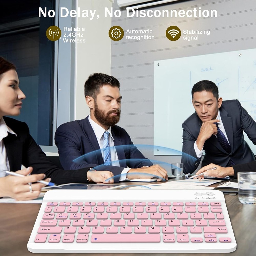 Rechargeable Bluetooth Keyboard and Mouse Combo Universal Ultra Slim Wireless