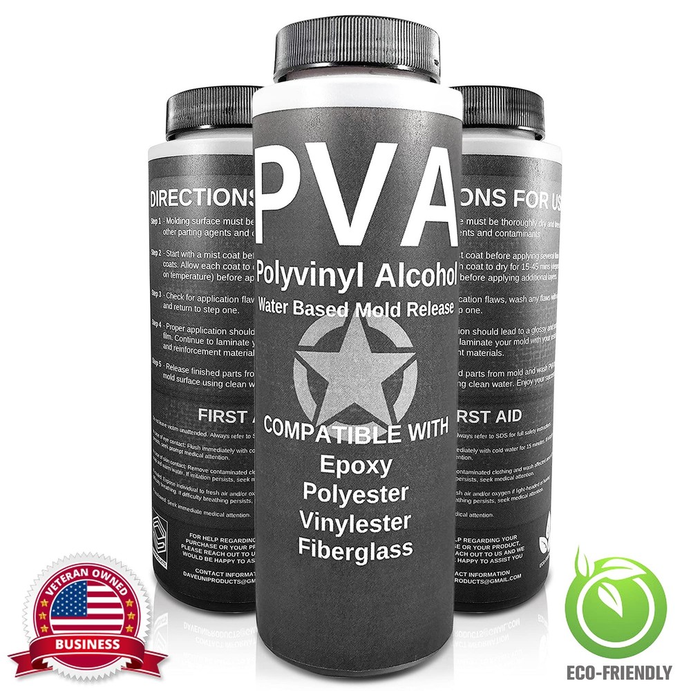 PVA Water Based Mould Release - Polyvinyl Alcohol Agent for Epoxy, Polyester,...