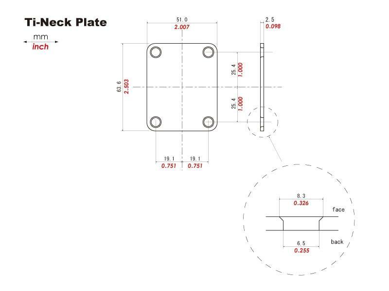 KTS Titanium 4-Bolt Neck Plate