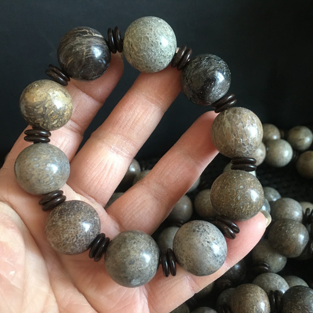 1pc Natural polished dinosaur bone bracelets