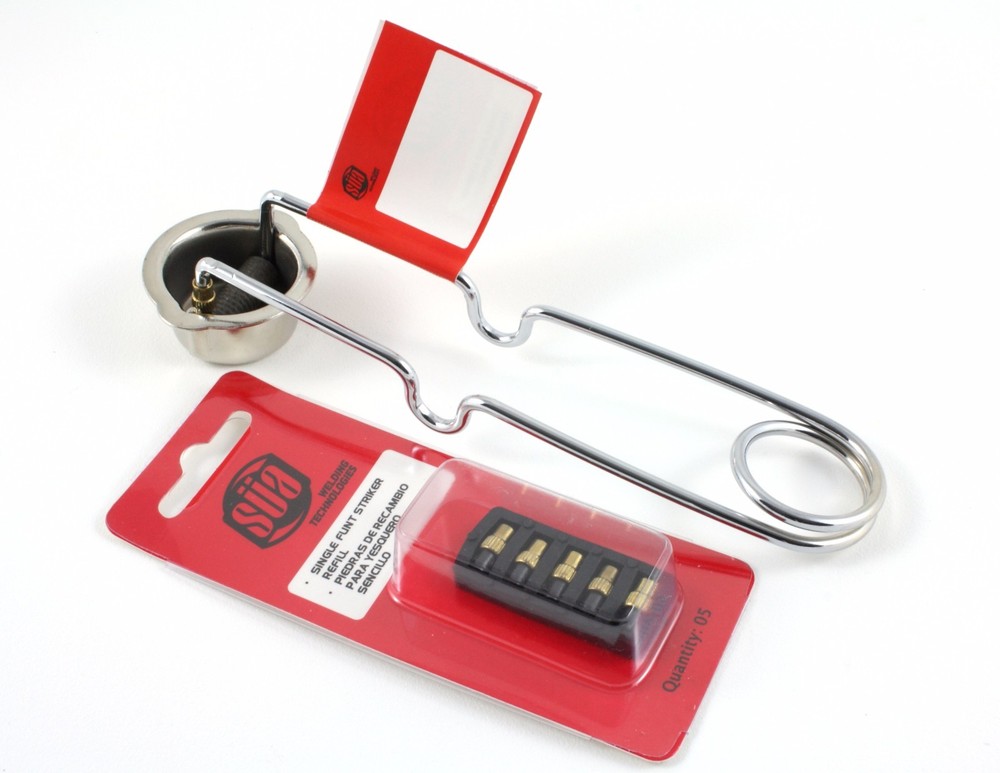 Single Flint Torch Striker / Spark Lighter  + Replacement Flints (5 pkg) - SÜA