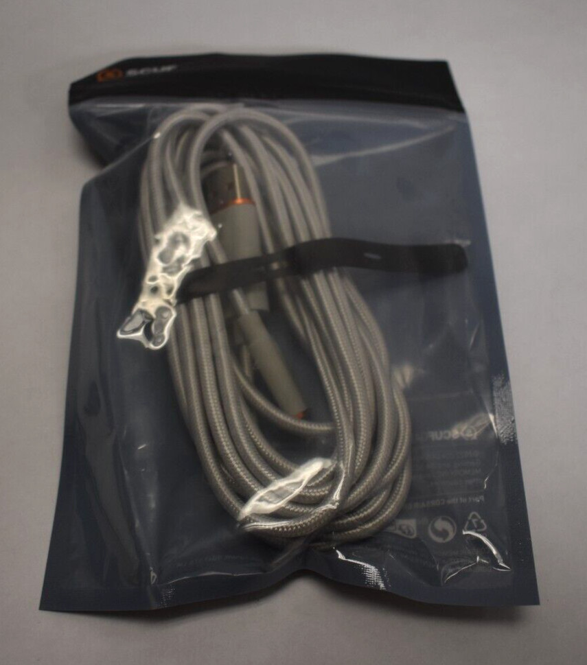 SCUF Braided USB-C Cable - Gray 10' USB Type C Charging Cable OEM