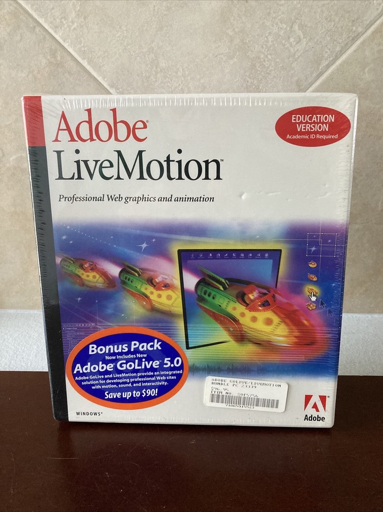 Adobe GoLive Motion Bundle 1.0.1 Education Version For Windows And Macintosh New