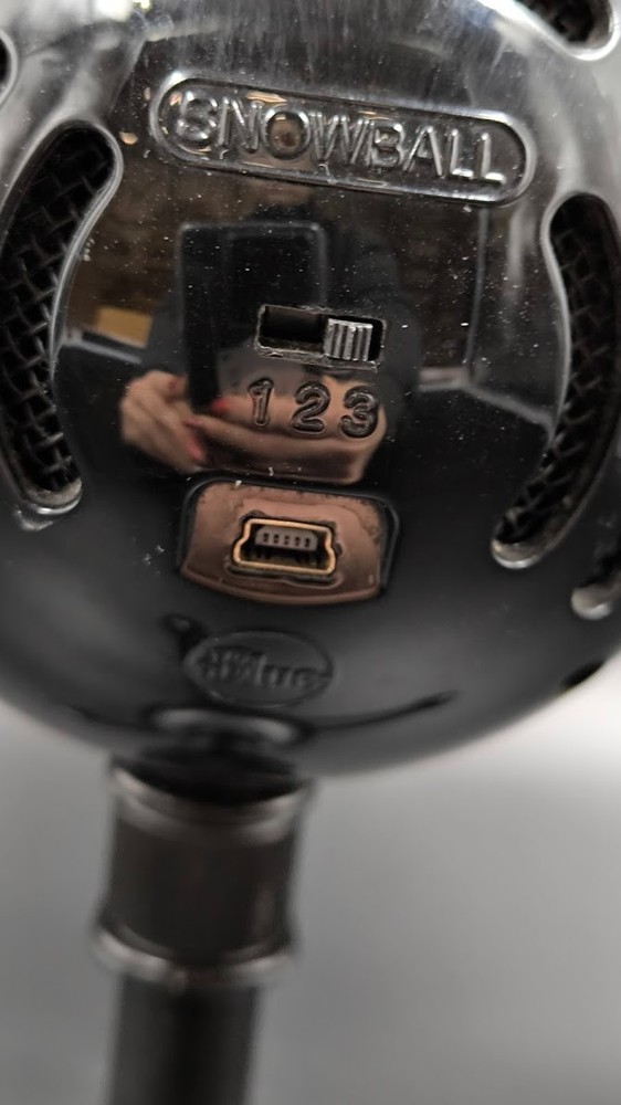 Blue Snowball USB Microphone Used Working Black