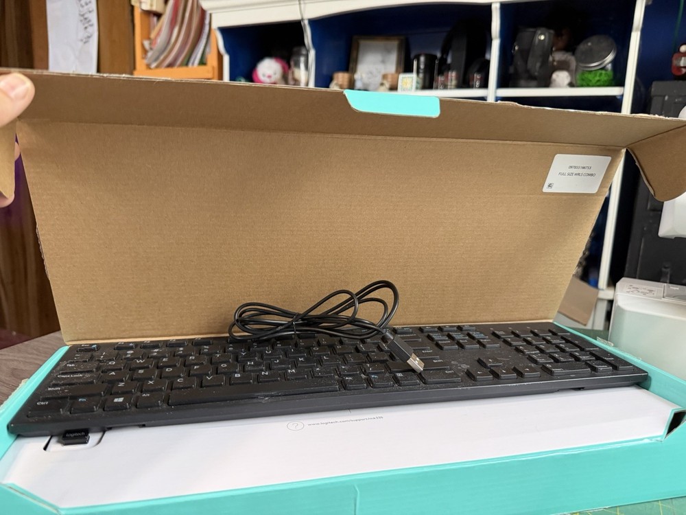 Logitech Wireless Keyboard & Mouse Combo M325, Quiet Keys, Full-Size Mouse, USB