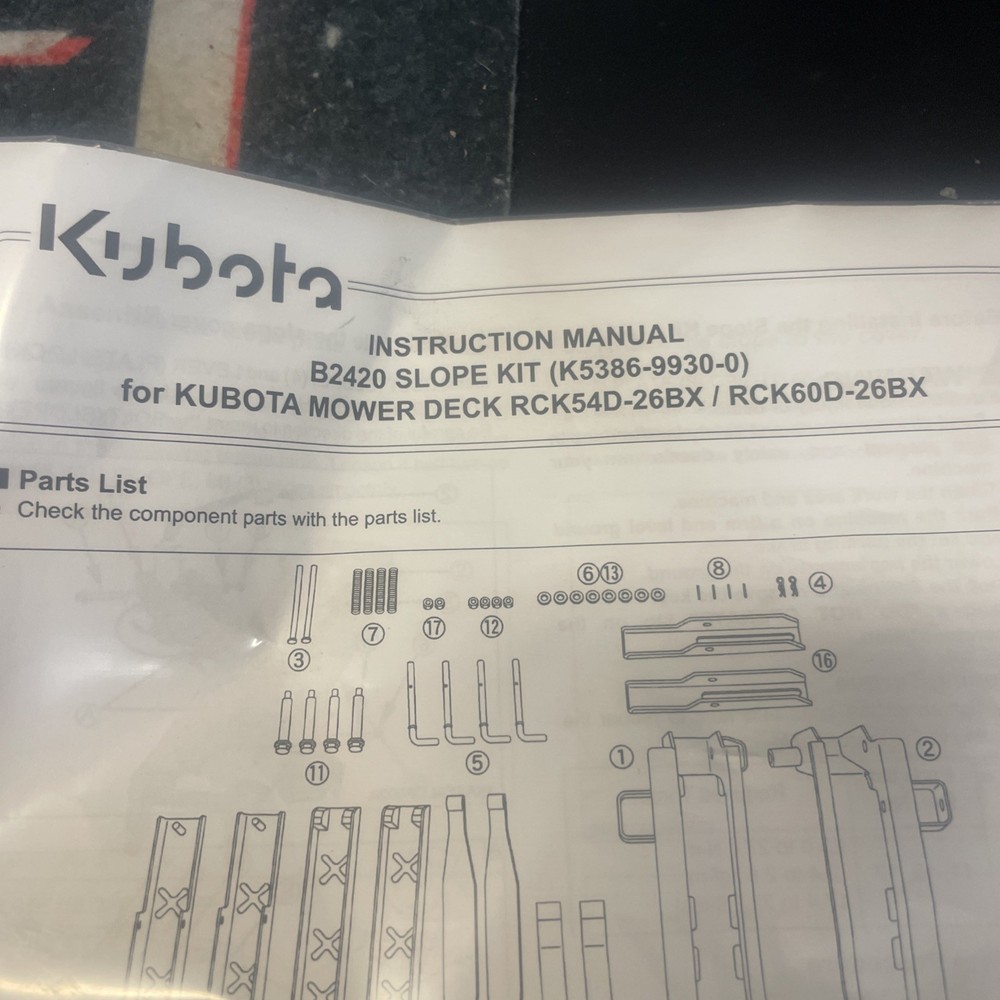 Kubota BX2420 Drive-Over Deck Ramp Kit