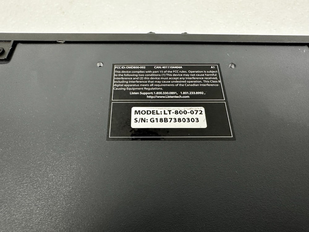 Listen Technologies LT-800-072 Stationary FM Transmitter 72 MHz NO AC ADAPTER 🚚