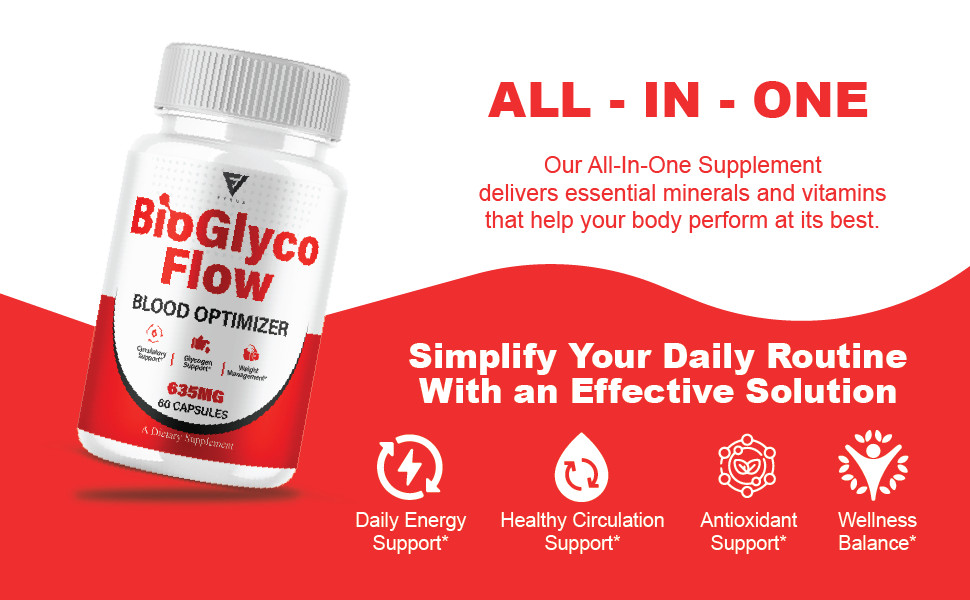 BioGlyco Flow Blood Optimizer, BioGlyco Flow Supplement (60 Capsules)