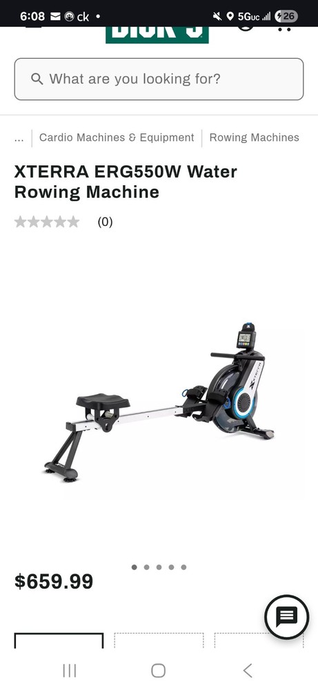 XTERRA ERG550W Water Rowing Machine