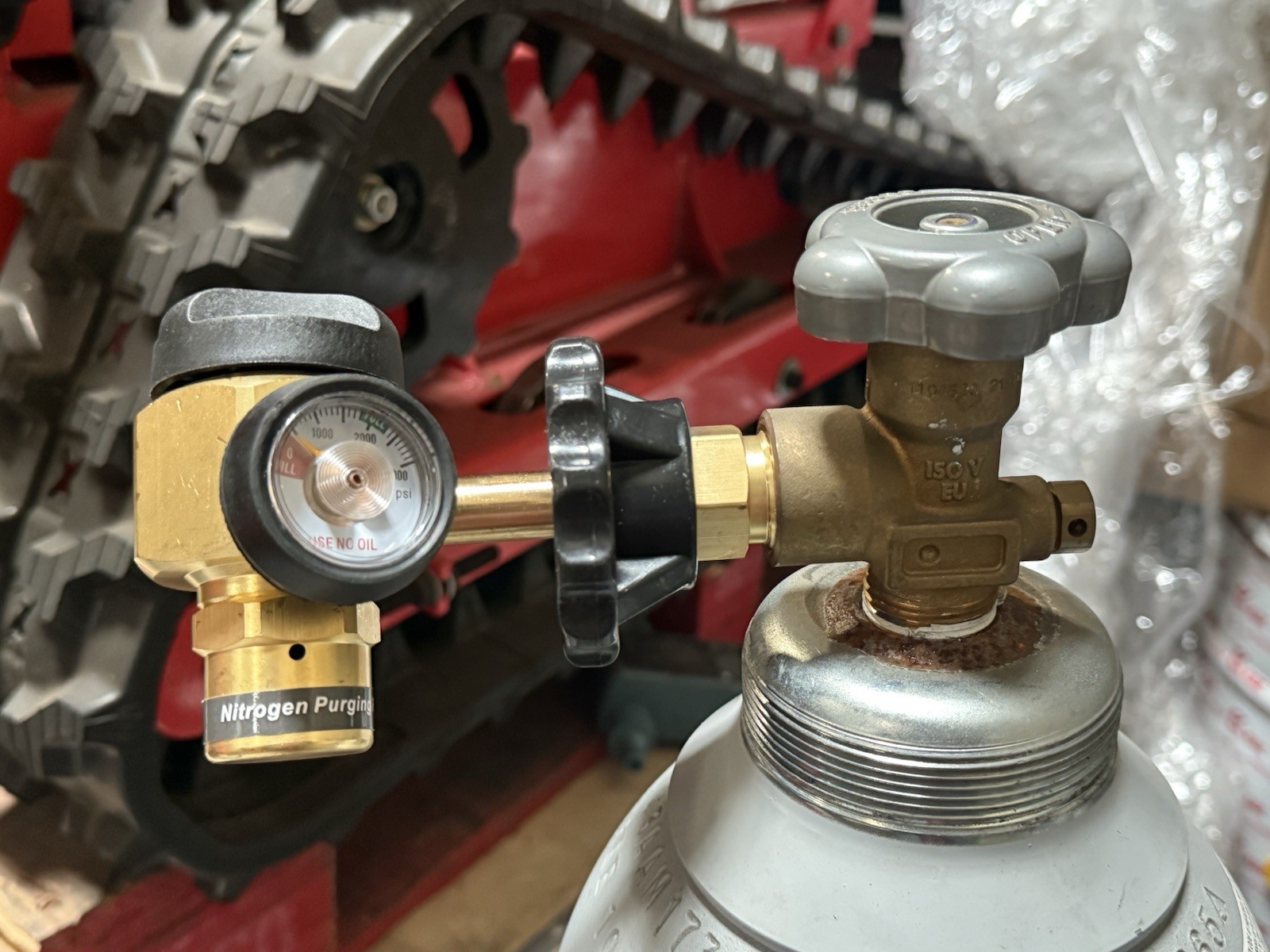 Nitrogen Purging Regulator 500PSI HVAC Gas Leak Testing Braze Welding