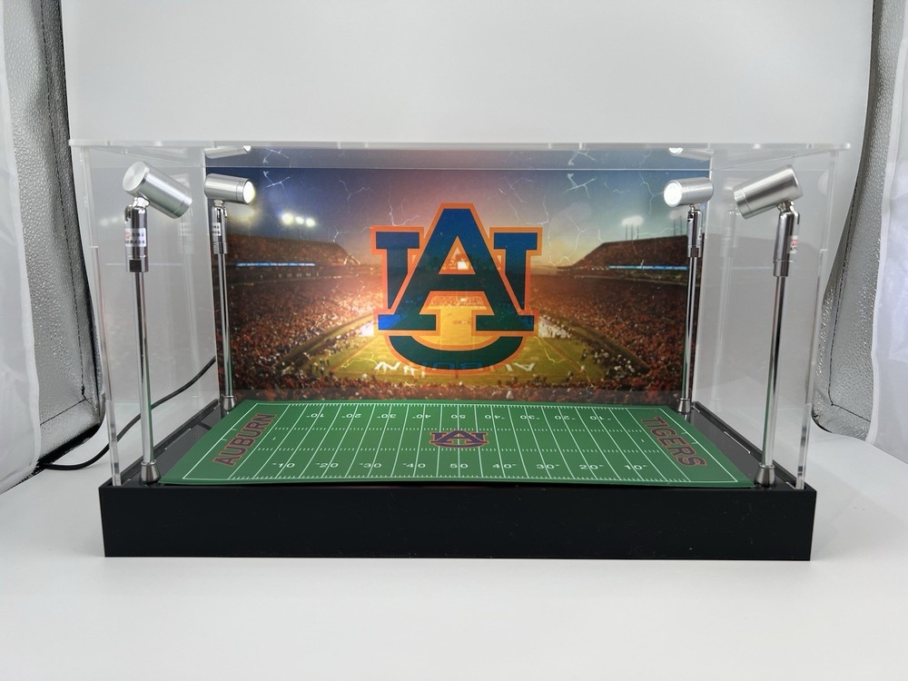 Auburn Tigers Custom 2-3 Card PSA Display Case W/ LED Lights