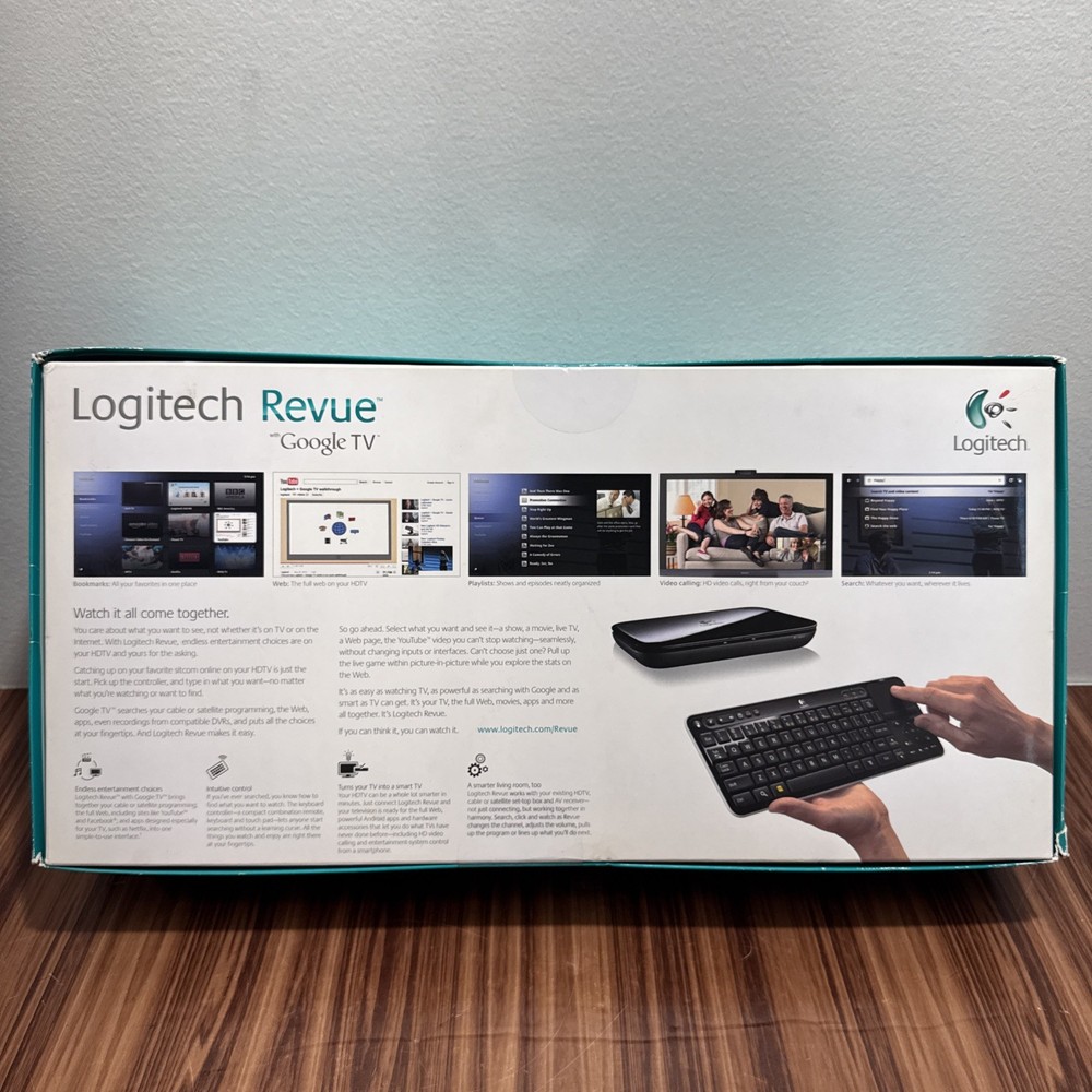 Logitech Revue Digital HD Google TV Media Player Streamer Keyboard Controller