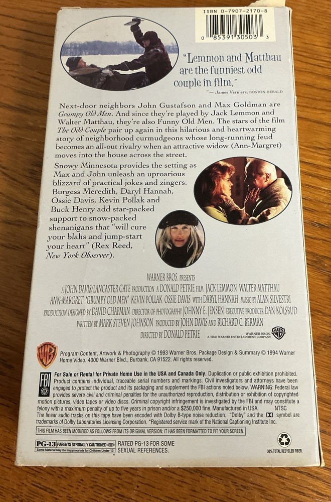 Grumpy Old Men VHS 1994 **Buy 2 Get 1 Free**