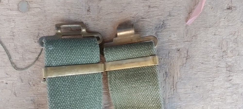 Vintage Cold War British Army 44 Pattern Webbing Pistol Holster, Pouch & Belt