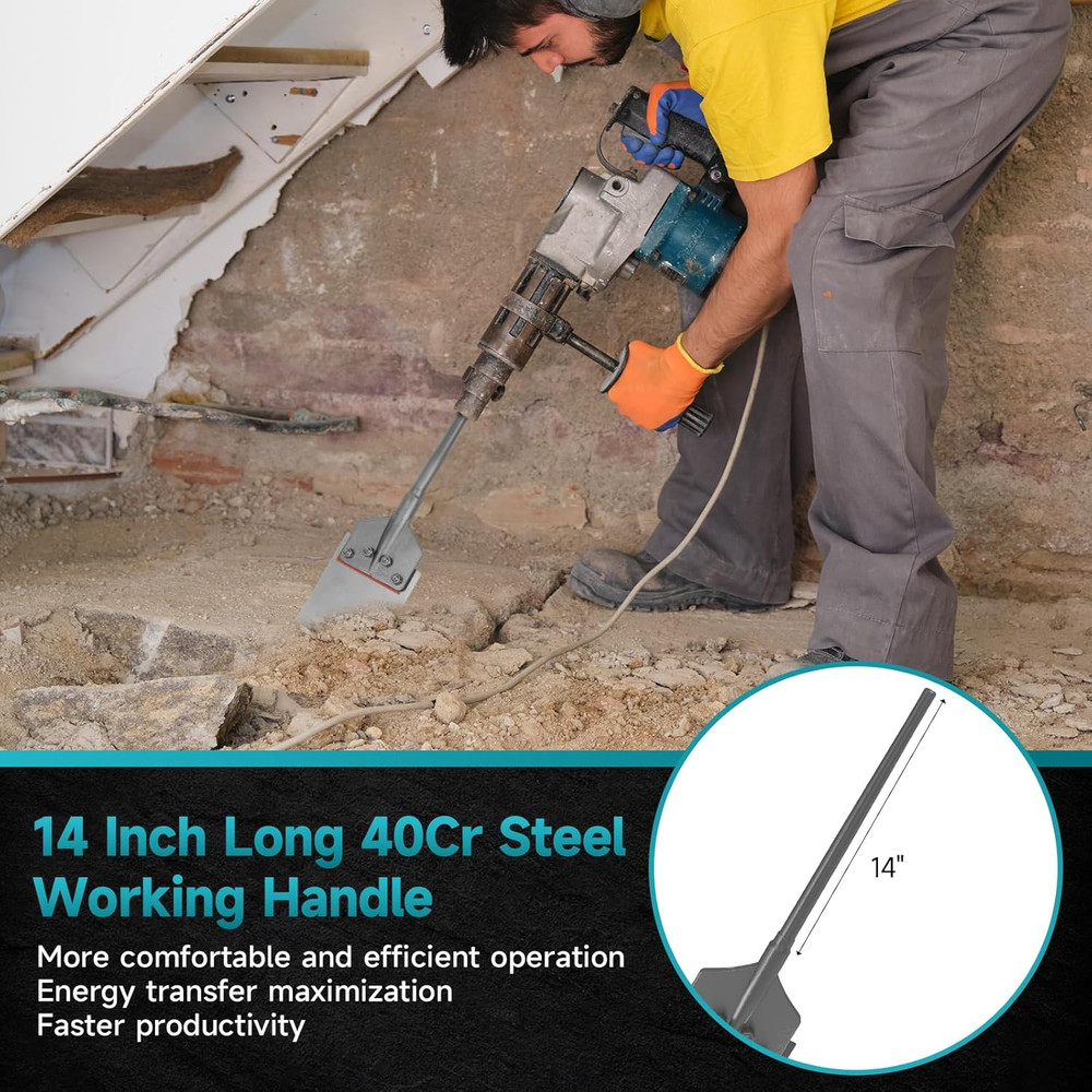 6" SDS-Max Floor Scraper Chisel for Quick Tile & Adhesive Removal