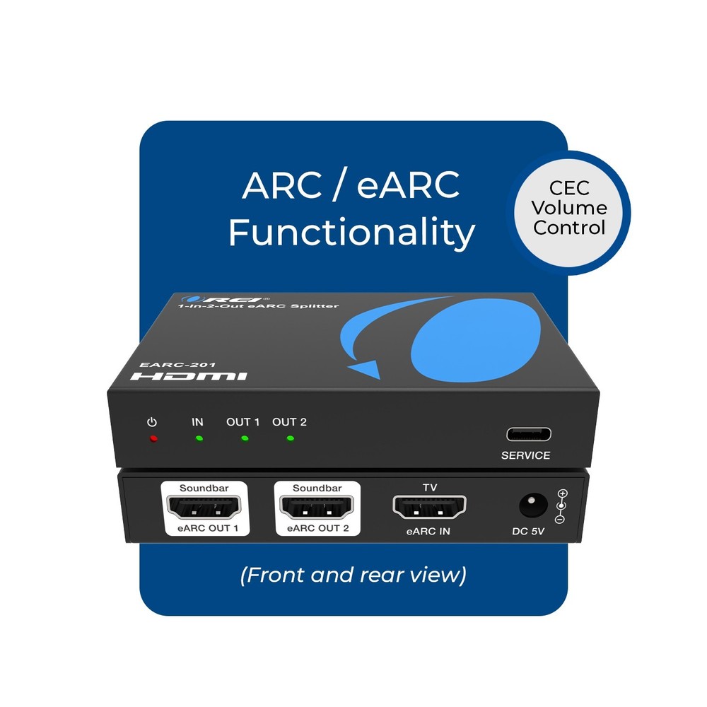eARC Audio Splitter 1 in 2 Out