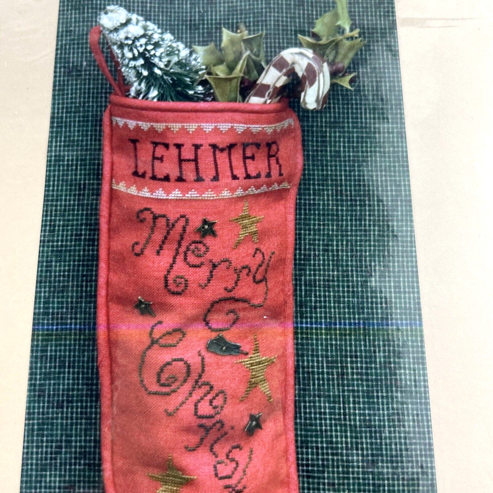 Homespun Elegance Pattern Christmas Stocking Cinnamon Stick III