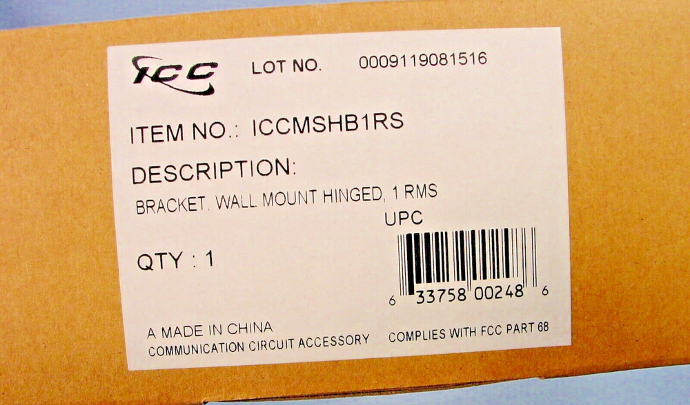 ICC ICCMSHB1RS Hinged Bracket Wall Mounted