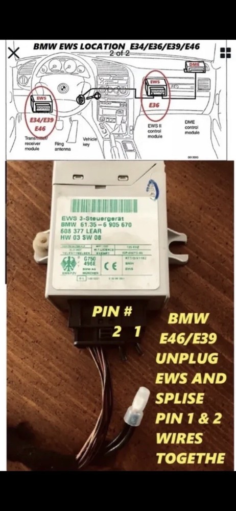 BMW MS42 SIEMENS DME E46 E39 E38 E36 EWS DELETE PLUG & PLAY WHOLE UNIT