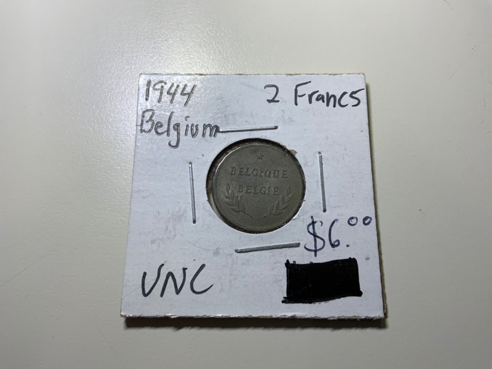 1944 Belgium 2 Francs