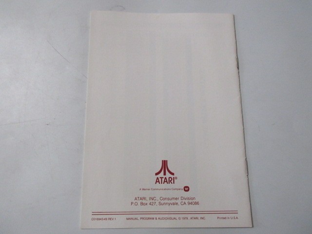 1979 Atari - Asteroids game instructions