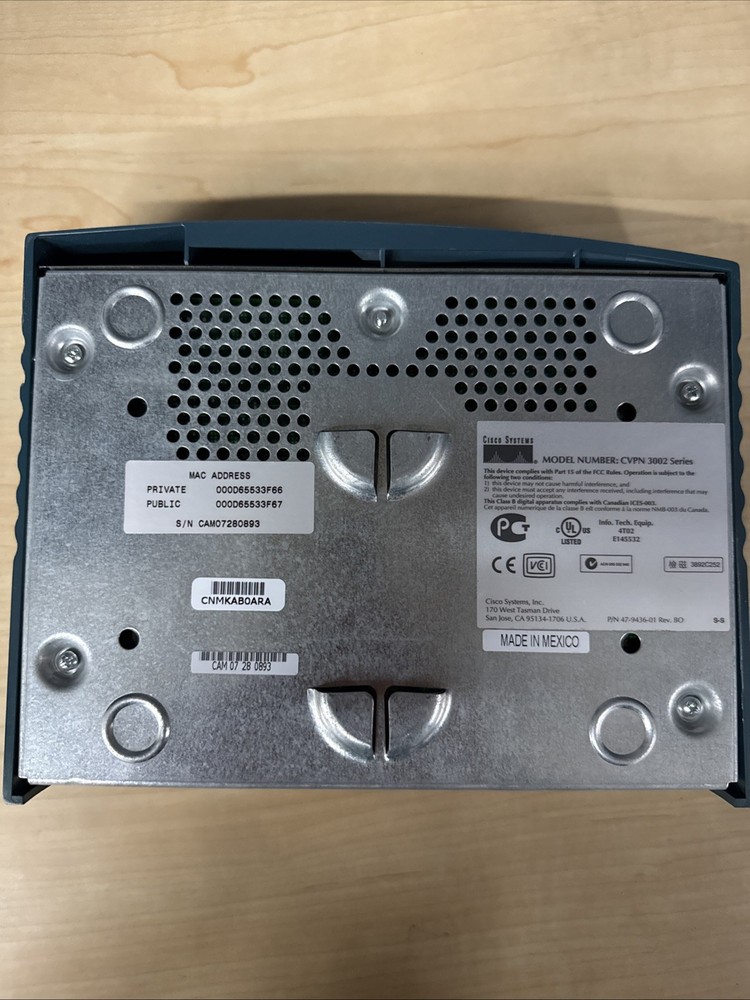 Cisco Systems VPN 3002 Hardware Client