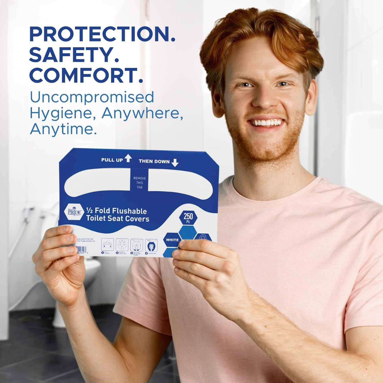 MED PRIDE Disposable Toilet Seat Covers Flushable Travel Public Restrooms 500ct+