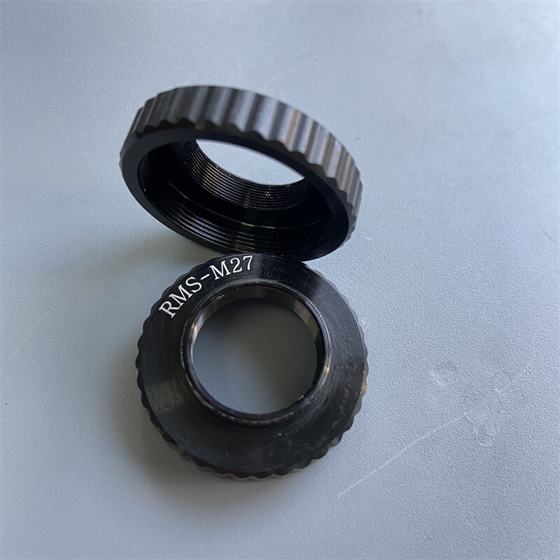 2PC Microscope Objective Lenses Adapter Ring RMS to M27 Objective Extension Ring