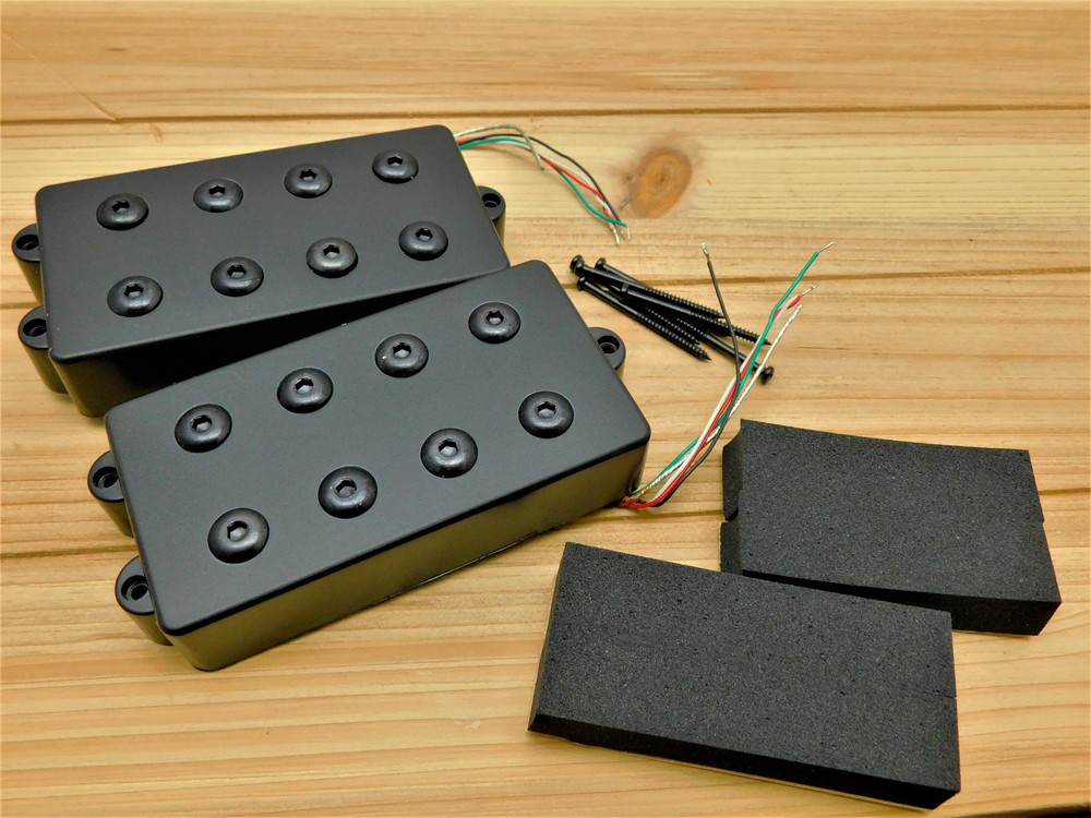 G.M. MM Hex Pole Hot Ceramic Pickup Set Black