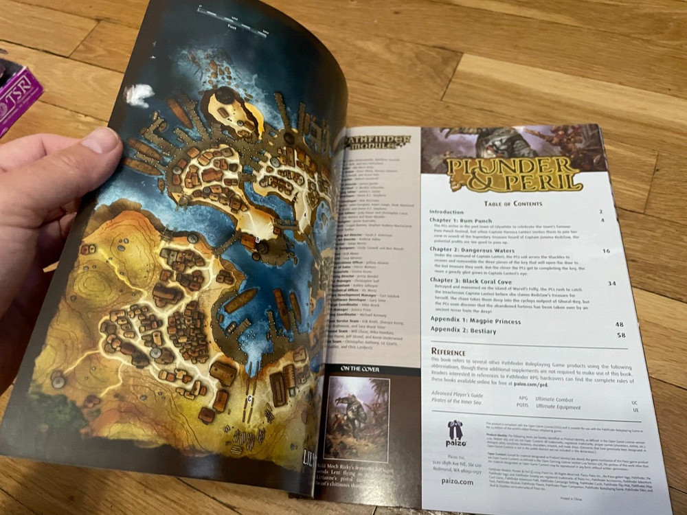 Pathfinder RPG: Plunder & Peril w/map D&D d20