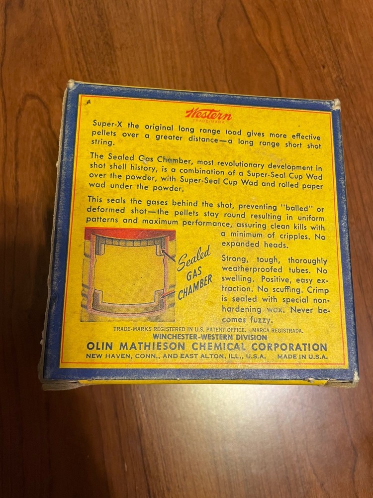 VTG Western Super X Short String 12 GA Shells Box EMPTY 5 Shot